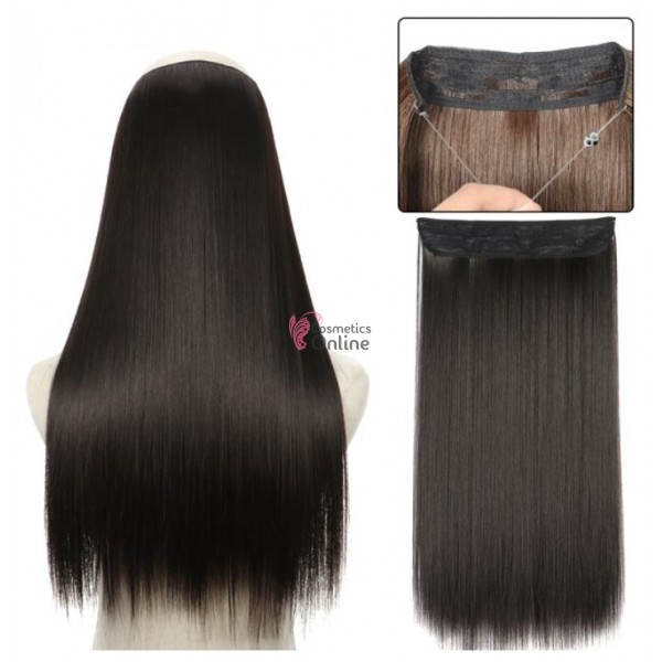 Extensie de par Flip-In, pe Guta dreapta delux dubla de 80 cm - Saten Inchis SQ66280